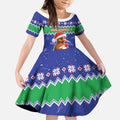 New Zealand Christmas Kid Short Sleeve Dress Have Yourself A Kiwi-tastic Christmas - Aussie Hoodie