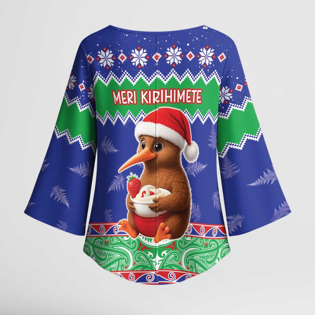 New Zealand Christmas Kimono Sleeve Blouse Have Yourself A Kiwi-tastic Christmas - Aussie Hoodie