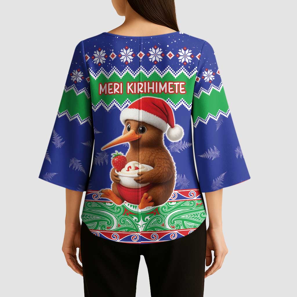 New Zealand Christmas Kimono Sleeve Blouse Have Yourself A Kiwi-tastic Christmas - Aussie Hoodie