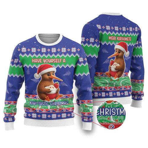 New Zealand Christmas Ugly Christmas Sweater Have Yourself A Kiwi-tastic Christmas - Aussie Hoodie