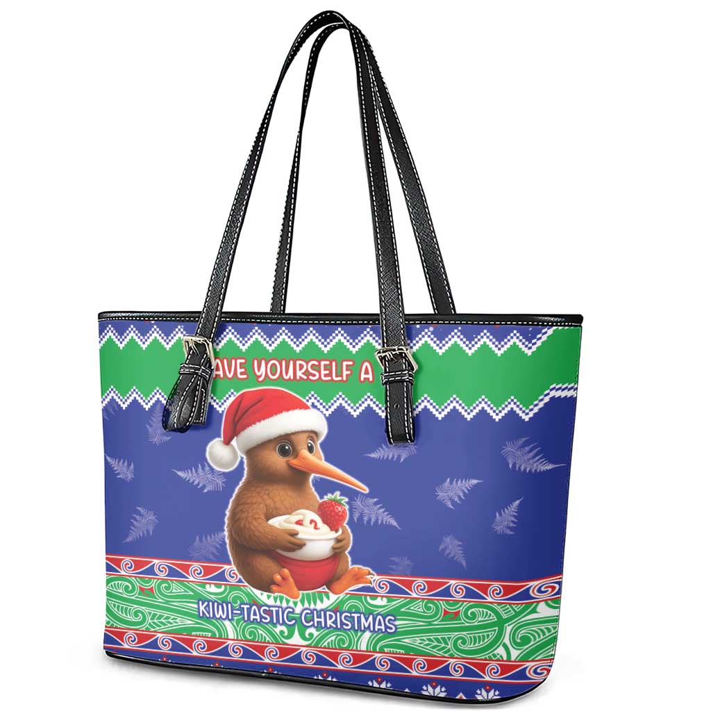New Zealand Christmas Leather Tote Bag Have Yourself A Kiwi-tastic Christmas - Aussie Hoodie