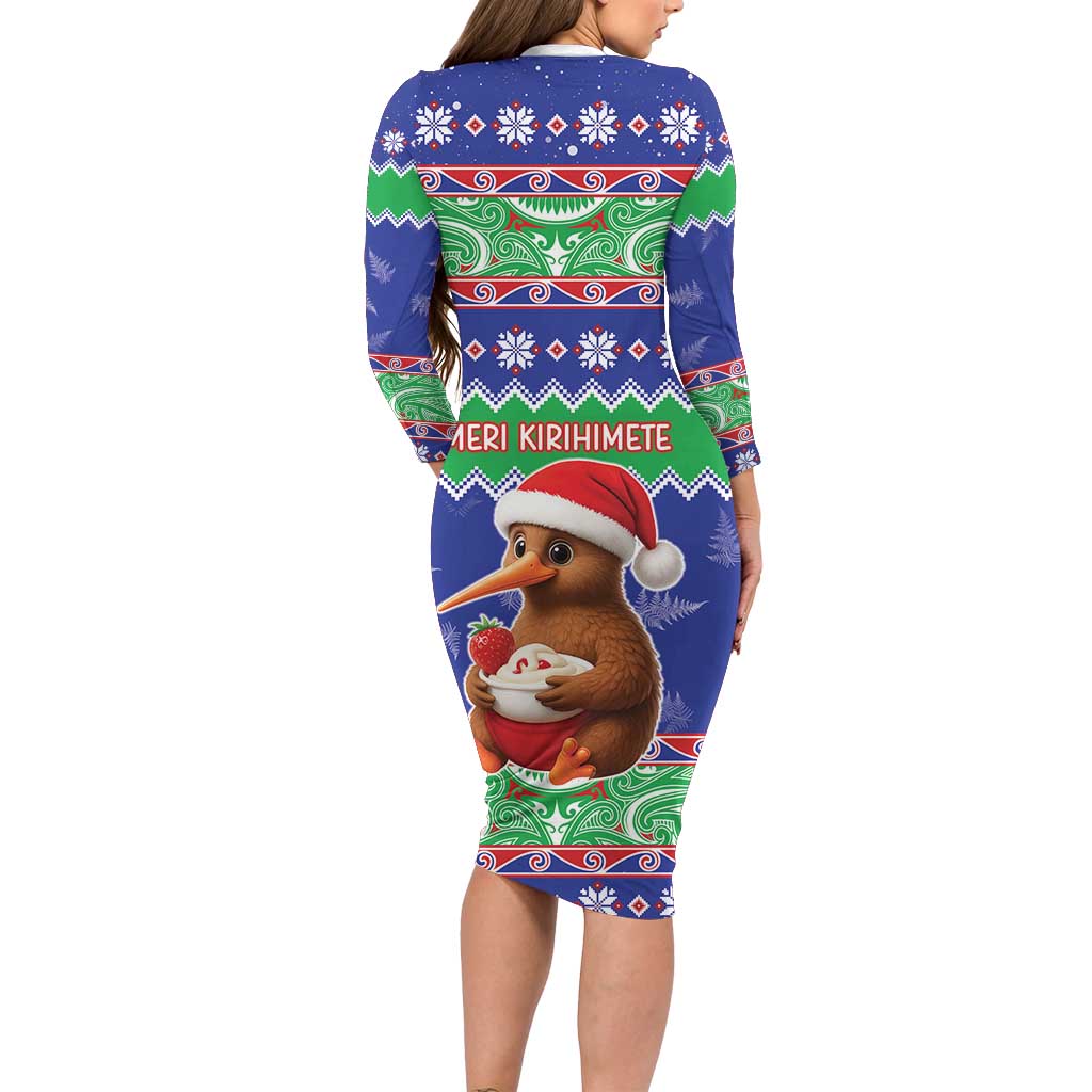 New Zealand Christmas Long Sleeve Bodycon Dress Have Yourself A Kiwi-tastic Christmas - Aussie Hoodie