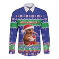 New Zealand Christmas Long Sleeve Button Shirt Have Yourself A Kiwi-tastic Christmas - Aussie Hoodie