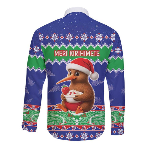 New Zealand Christmas Long Sleeve Button Shirt Have Yourself A Kiwi-tastic Christmas - Aussie Hoodie