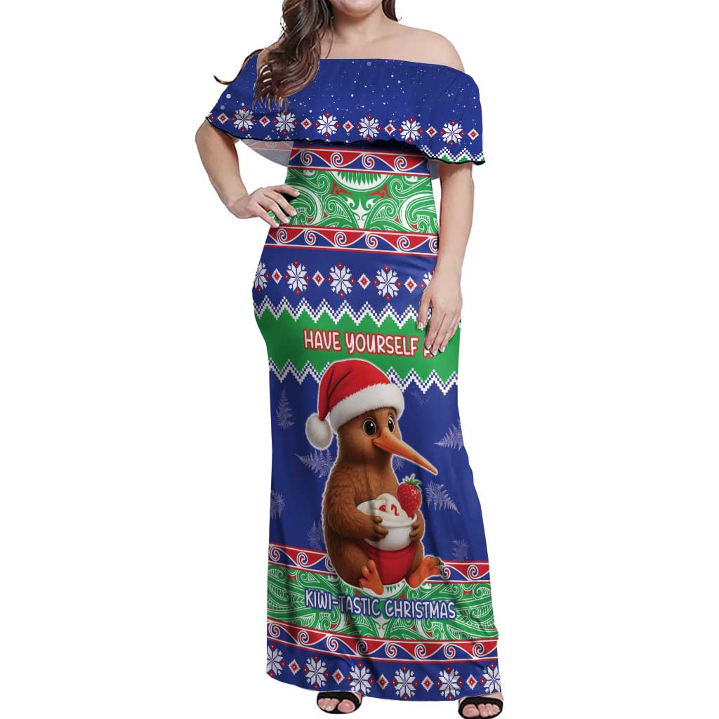 New Zealand Christmas Off Shoulder Maxi Dress Have Yourself A Kiwi-tastic Christmas - Aussie Hoodie