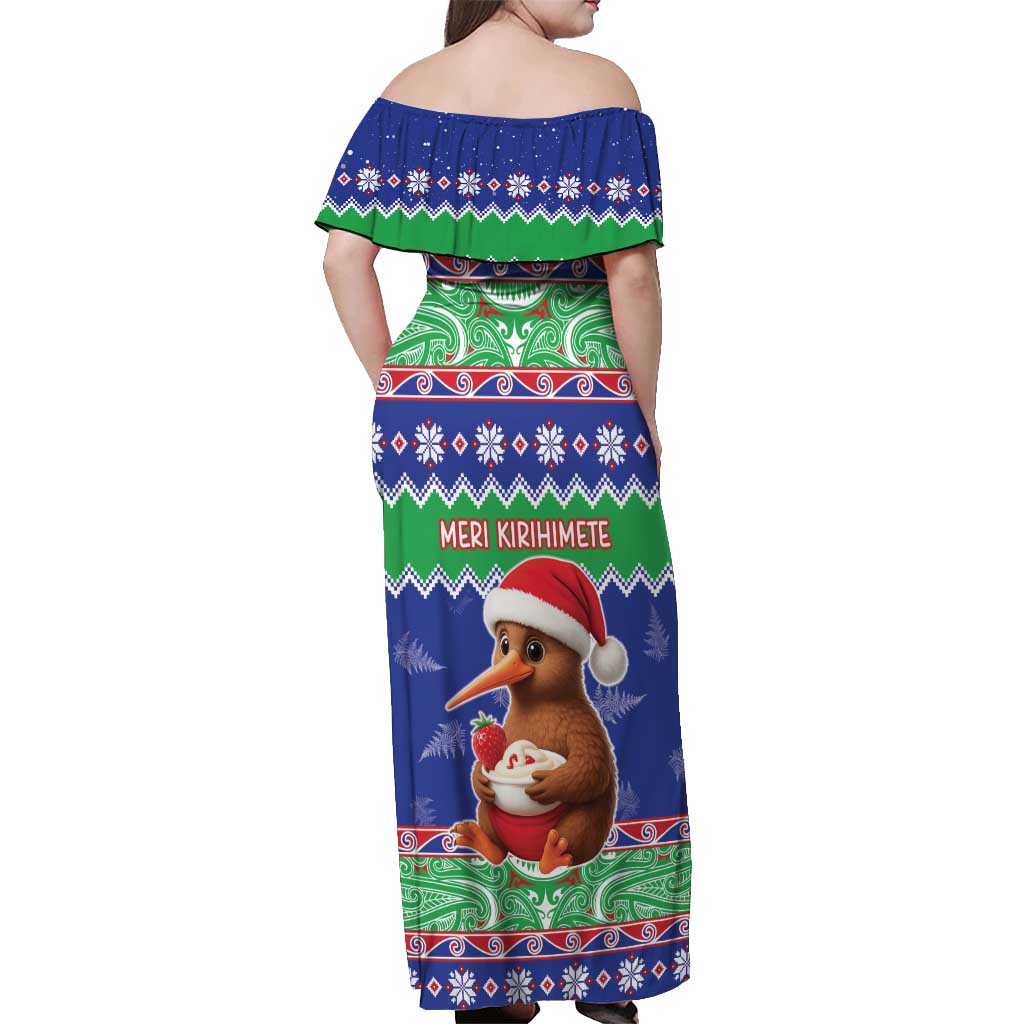 New Zealand Christmas Off Shoulder Maxi Dress Have Yourself A Kiwi-tastic Christmas - Aussie Hoodie