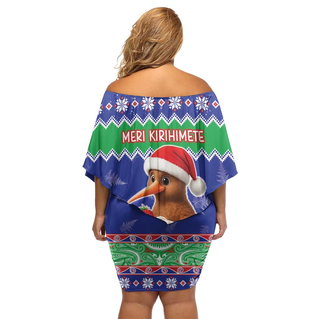 New Zealand Christmas Off Shoulder Short Dress Have Yourself A Kiwi-tastic Christmas - Aussie Hoodie