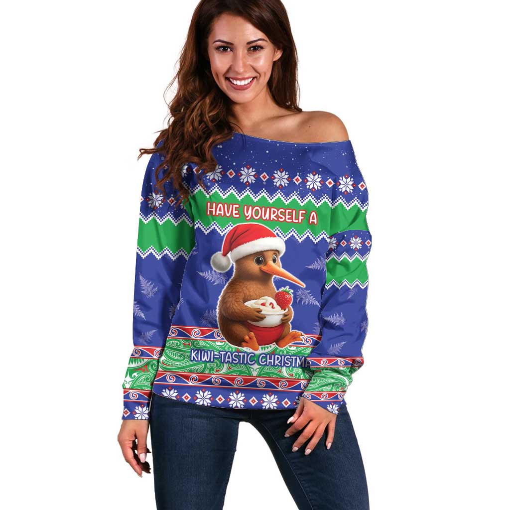 New Zealand Christmas Off Shoulder Sweater Have Yourself A Kiwi-tastic Christmas - Aussie Hoodie