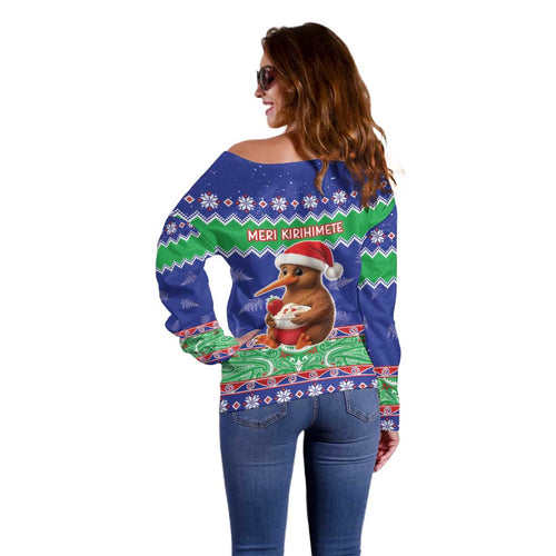New Zealand Christmas Off Shoulder Sweater Have Yourself A Kiwi-tastic Christmas - Aussie Hoodie