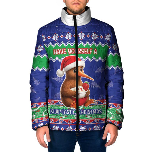 New Zealand Christmas Padded Jacket Have Yourself A Kiwi-tastic Christmas - Aussie Hoodie