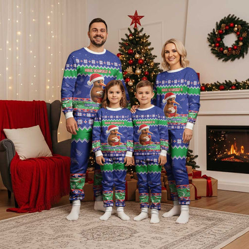New Zealand Christmas Pajama Set Have Yourself A Kiwi-tastic Christmas - Aussie Hoodie