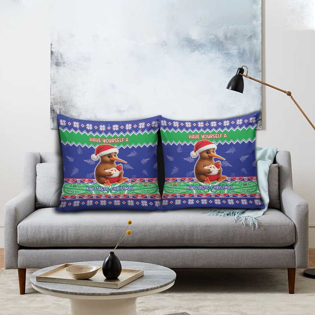 New Zealand Christmas Pillow Cover Have Yourself A Kiwi-tastic Christmas - Aussie Hoodie