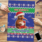 New Zealand Christmas Puzzle Have Yourself A Kiwi-tastic Christmas - Aussie Hoodie