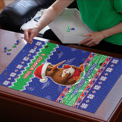 New Zealand Christmas Puzzle Have Yourself A Kiwi-tastic Christmas - Aussie Hoodie