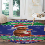 New Zealand Christmas Round Carpet Have Yourself A Kiwi-tastic Christmas - Aussie Hoodie