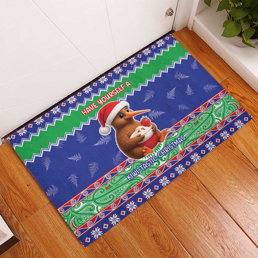 New Zealand Christmas Rubber Doormat Have Yourself A Kiwi-tastic Christmas - Aussie Hoodie