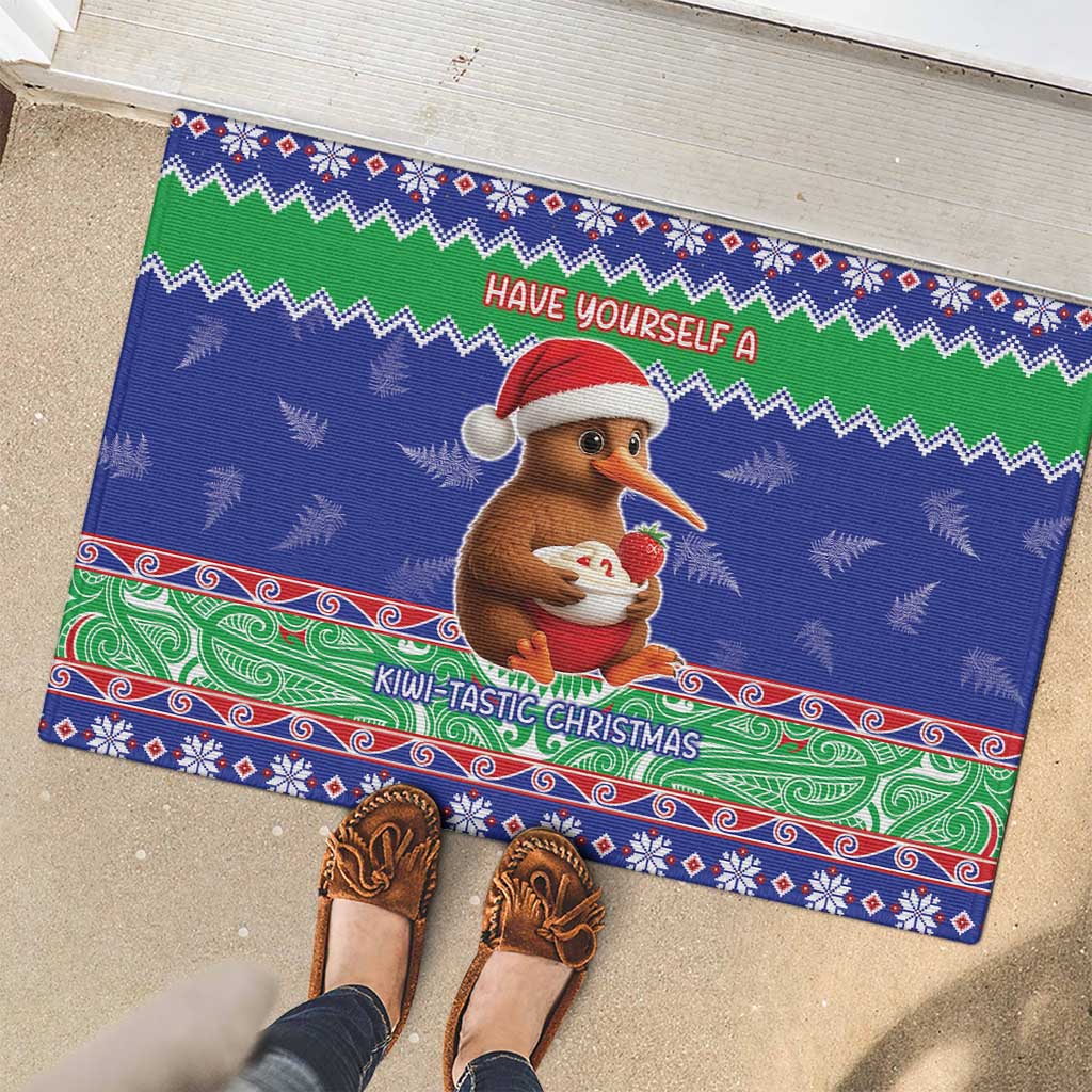 New Zealand Christmas Rubber Doormat Have Yourself A Kiwi-tastic Christmas - Aussie Hoodie