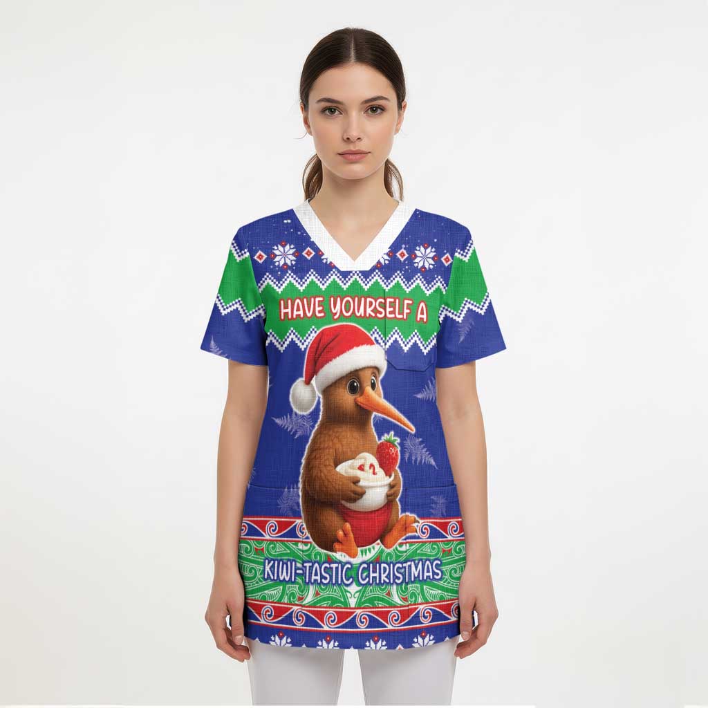 New Zealand Christmas Scrub Top Have Yourself A Kiwi-tastic Christmas - Aussie Hoodie