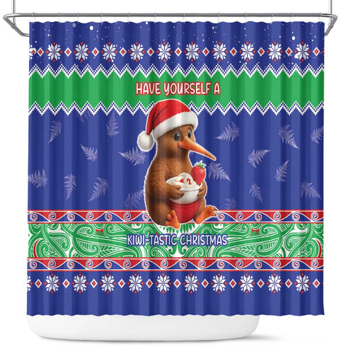 New Zealand Christmas Shower Curtain Have Yourself A Kiwi-tastic Christmas - Aussie Hoodie