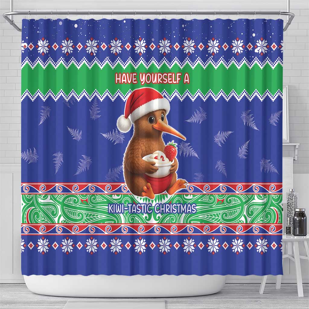 New Zealand Christmas Shower Curtain Have Yourself A Kiwi-tastic Christmas - Aussie Hoodie