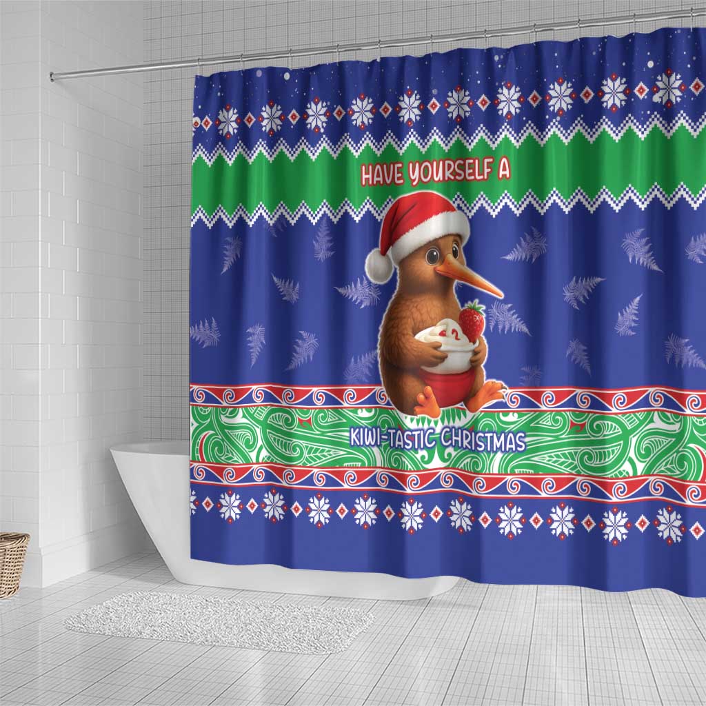 New Zealand Christmas Shower Curtain Have Yourself A Kiwi-tastic Christmas - Aussie Hoodie