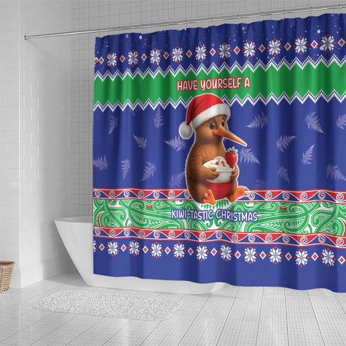 New Zealand Christmas Shower Curtain Have Yourself A Kiwi-tastic Christmas - Aussie Hoodie