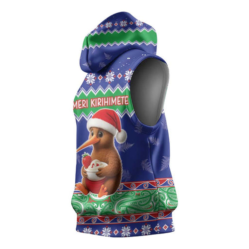 New Zealand Christmas Sleeveless Hoodie Have Yourself A Kiwi-tastic Christmas - Aussie Hoodie