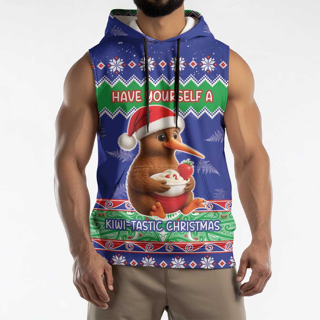 New Zealand Christmas Sleeveless Hoodie Have Yourself A Kiwi-tastic Christmas - Aussie Hoodie
