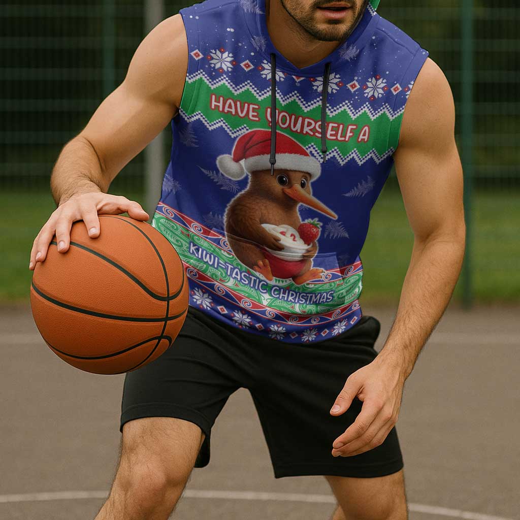 New Zealand Christmas Sleeveless Hoodie Have Yourself A Kiwi-tastic Christmas - Aussie Hoodie