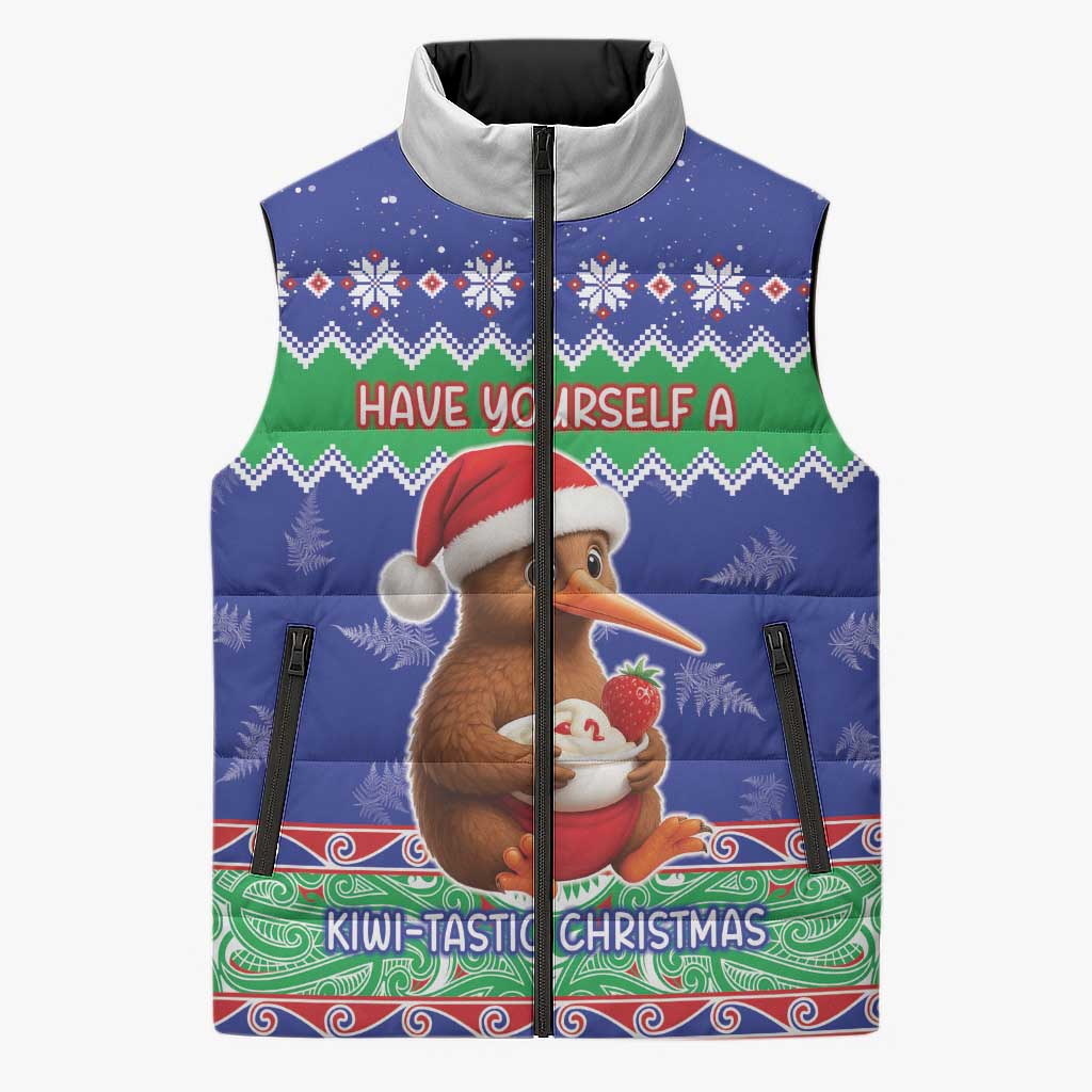 New Zealand Christmas Sleeveless Puffer Jacket Have Yourself A Kiwi-tastic Christmas - Aussie Hoodie
