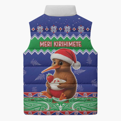 New Zealand Christmas Sleeveless Puffer Jacket Have Yourself A Kiwi-tastic Christmas - Aussie Hoodie