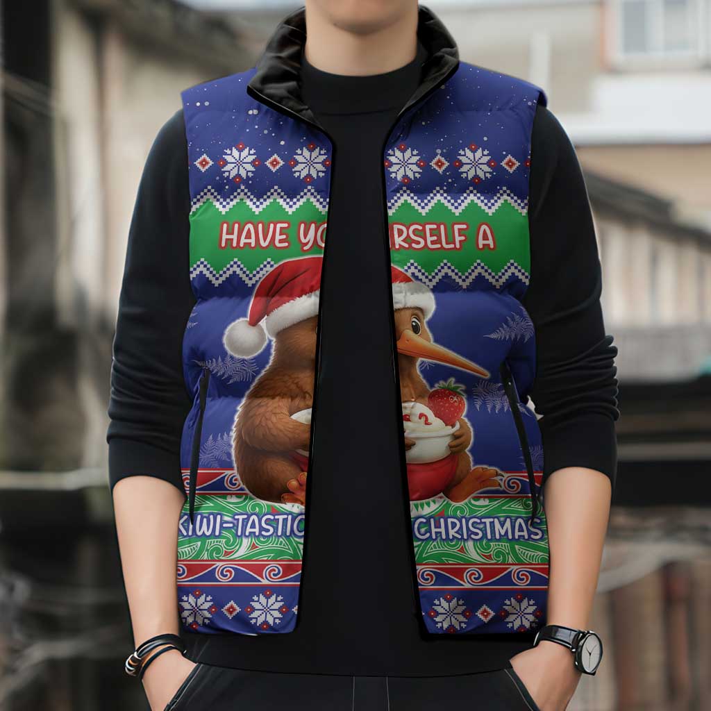 New Zealand Christmas Sleeveless Puffer Jacket Have Yourself A Kiwi-tastic Christmas - Aussie Hoodie