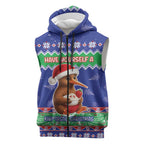 New Zealand Christmas Sleeveless Zip Hoodie Have Yourself A Kiwi-tastic Christmas LT05
