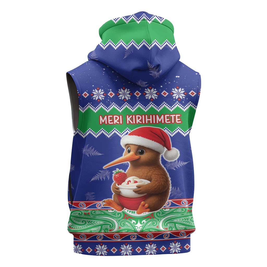 New Zealand Christmas Sleeveless Zip Hoodie Have Yourself A Kiwi-tastic Christmas - Aussie Hoodie