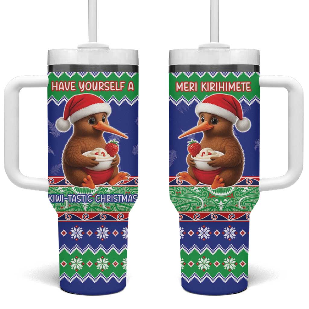 New Zealand Christmas Tumbler With Handle Have Yourself A Kiwi-tastic Christmas - Aussie Hoodie