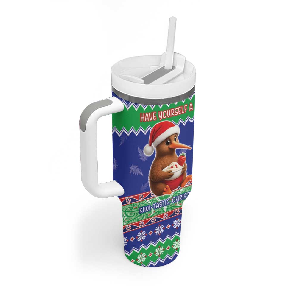 New Zealand Christmas Tumbler With Handle Have Yourself A Kiwi-tastic Christmas - Aussie Hoodie