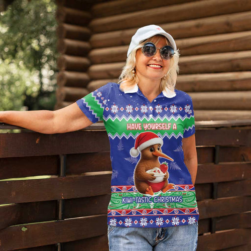 New Zealand Christmas Women Polo Shirt Have Yourself A Kiwi-tastic Christmas - Aussie Hoodie