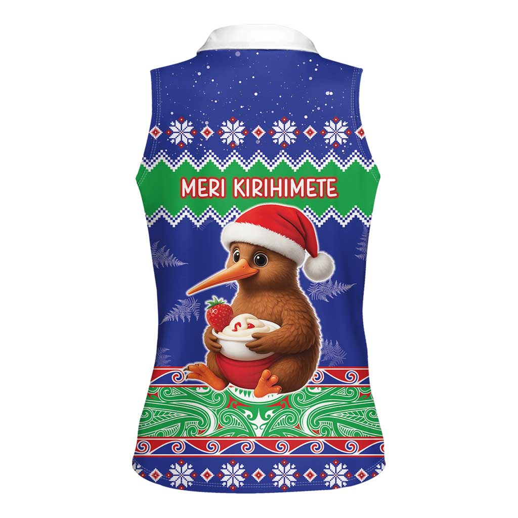 New Zealand Christmas Women Sleeveless Polo Shirt Have Yourself A Kiwi-tastic Christmas - Aussie Hoodie