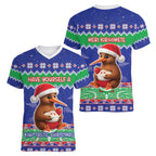 New Zealand Christmas Women V-Neck T-Shirt Have Yourself A Kiwi-tastic Christmas - Aussie Hoodie