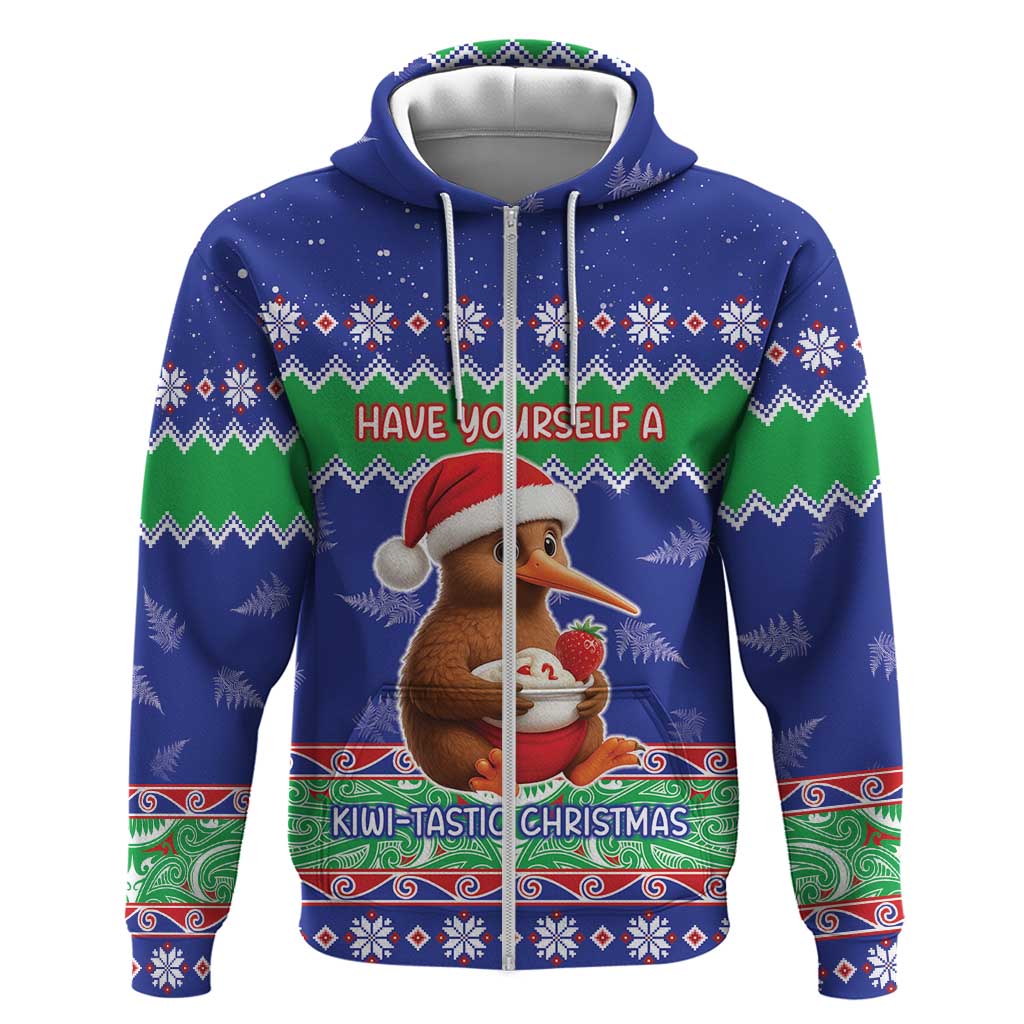 New Zealand Christmas Zip Hoodie Have Yourself A Kiwi-tastic Christmas - Aussie Hoodie