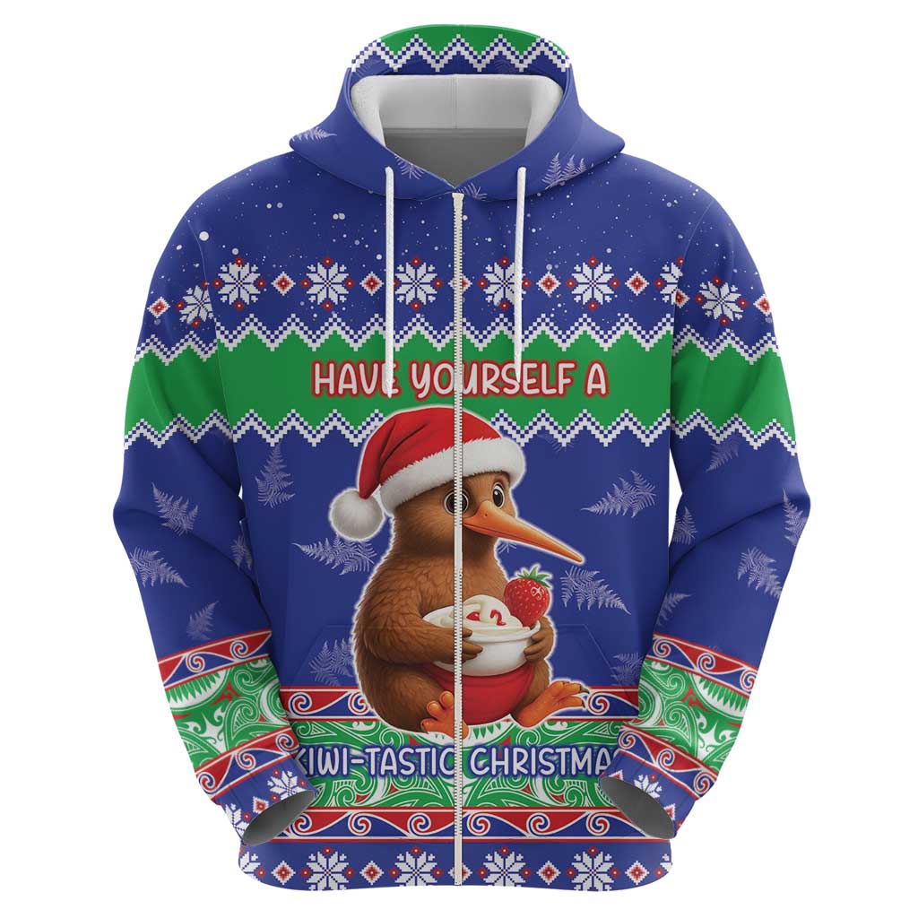 New Zealand Christmas Zip Hoodie Have Yourself A Kiwi-tastic Christmas - Aussie Hoodie