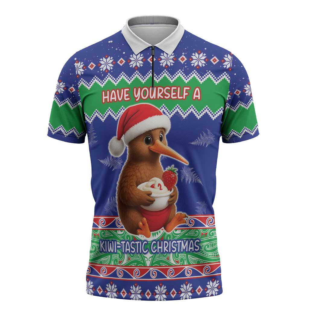 New Zealand Christmas Zipper Polo Shirt Have Yourself A Kiwi-tastic Christmas - Aussie Hoodie