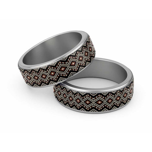 New Zealand Aotearoa Classic Ring Taniko Art Simple Style