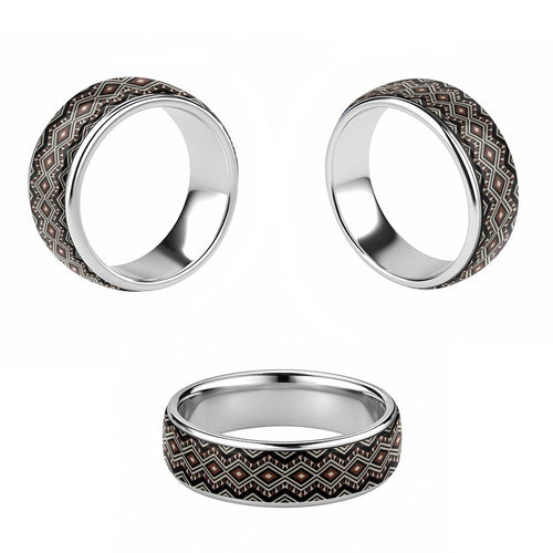New Zealand Aotearoa Classic Ring Taniko Art Simple Style