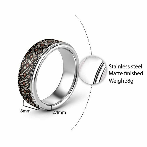 New Zealand Aotearoa Classic Ring Taniko Art Simple Style