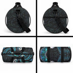 New Zealand Aotearoa Duffle Bag Maori Manaia Paua Shell Glitter Turquoise