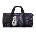 New Zealand Aotearoa Duffle Bag Maori Manaia Paua Shell Glitter Purple
