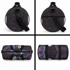 New Zealand Aotearoa Duffle Bag Maori Manaia Paua Shell Glitter Purple