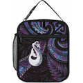 New Zealand Aotearoa Lunch Bag Maori Manaia Paua Shell Glitter Purple