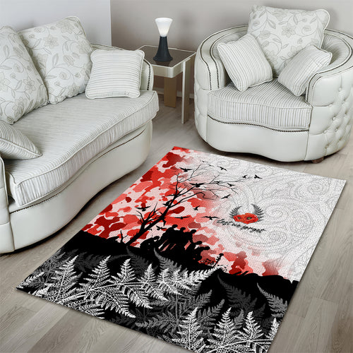 Kei Wareware Tatou New Zealand ANZAC Day Area Rug Lest We Forget